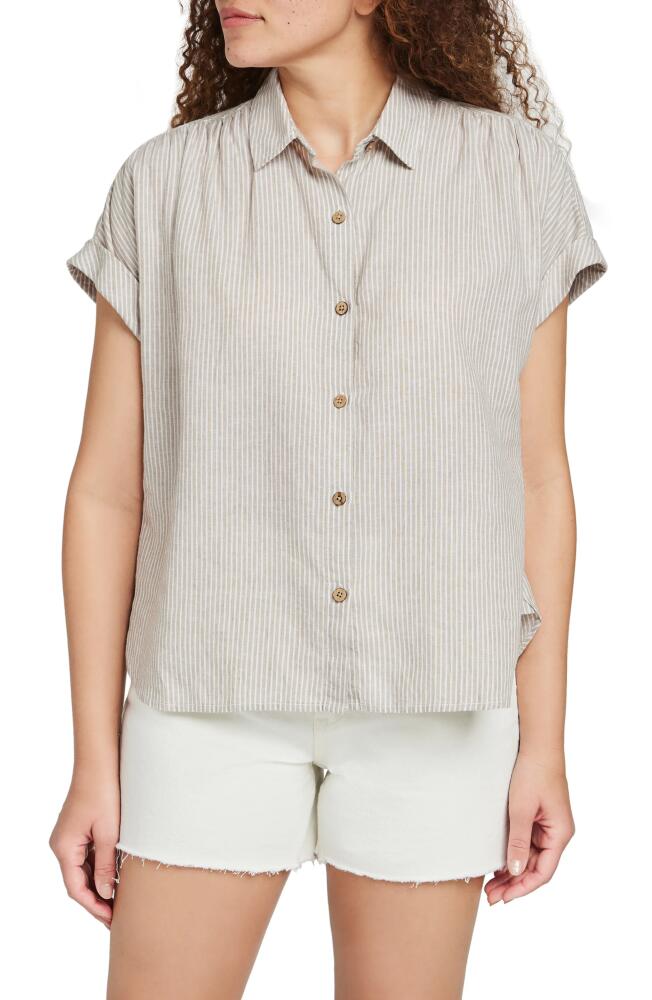 Faherty Breeze Button-Up Shirt in Tan Petite Cover