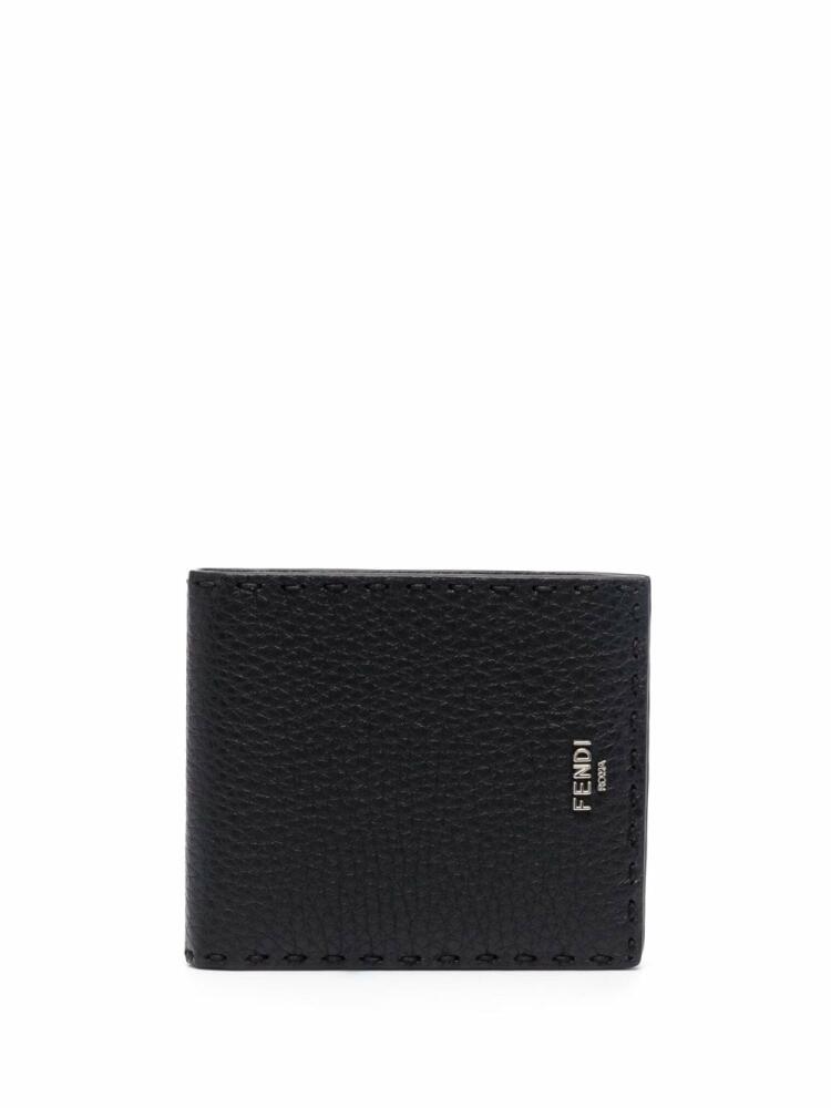 FENDI logo-lettering bi-fold wallet - Black Cover