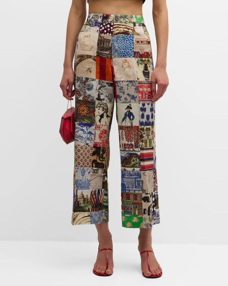 Libertine Bloomsbury Collage Wide-Leg Crop Pants Cover