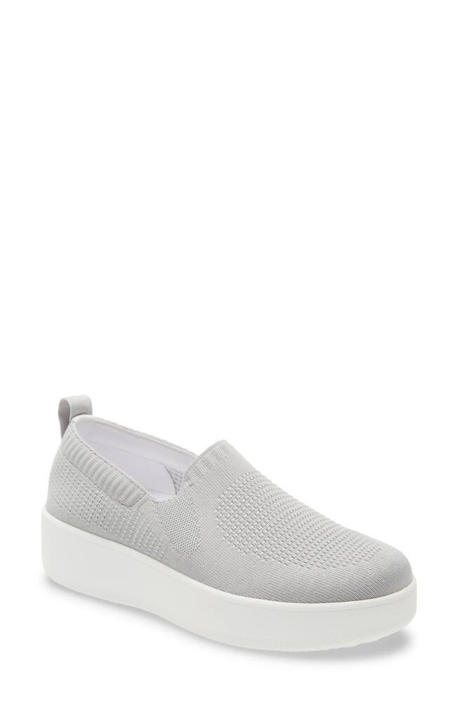 TRAQ by Alegria Qaravan Platform Slip-On Sneaker in Grey Fabric Cover