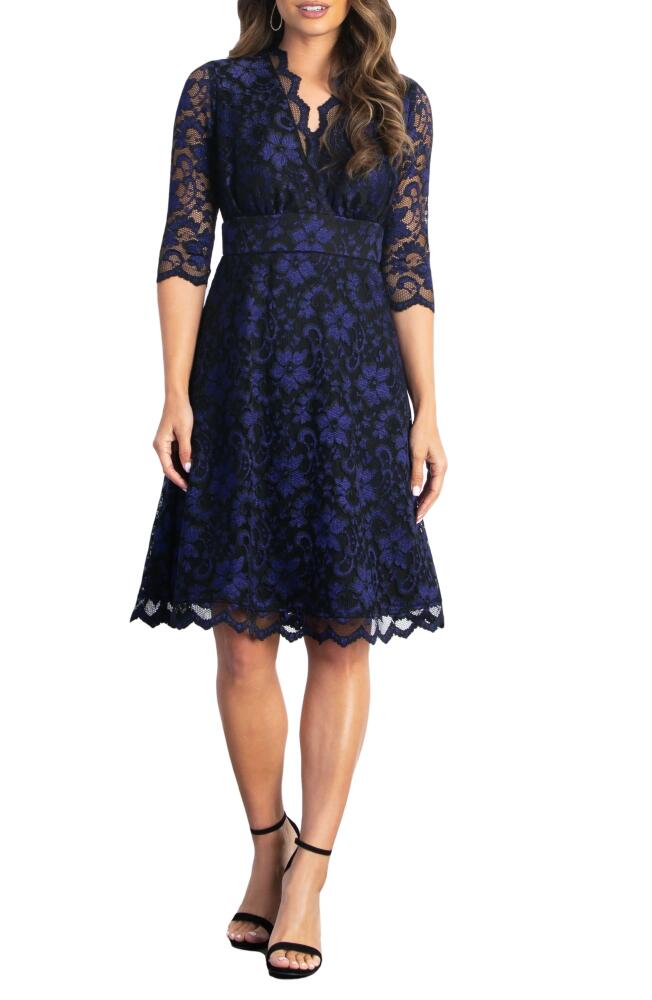 Kiyonna Mon Cherie A-Line Lace Dress in Violet Noir Cover