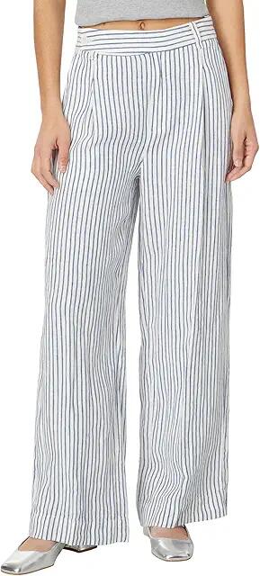 Madewell The Harlow Wide-Leg Pant in 100% Linen (Bluestone) Women's Dress Pants Cover