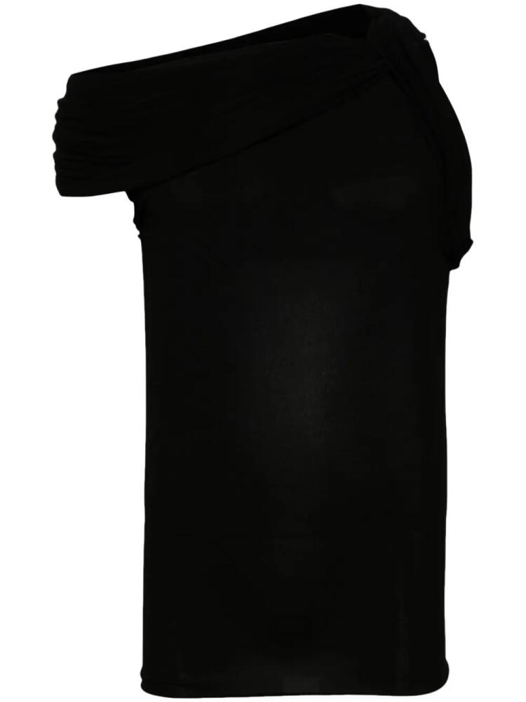 Rick Owens asymmetric neckline T-Shirt - Black Cover