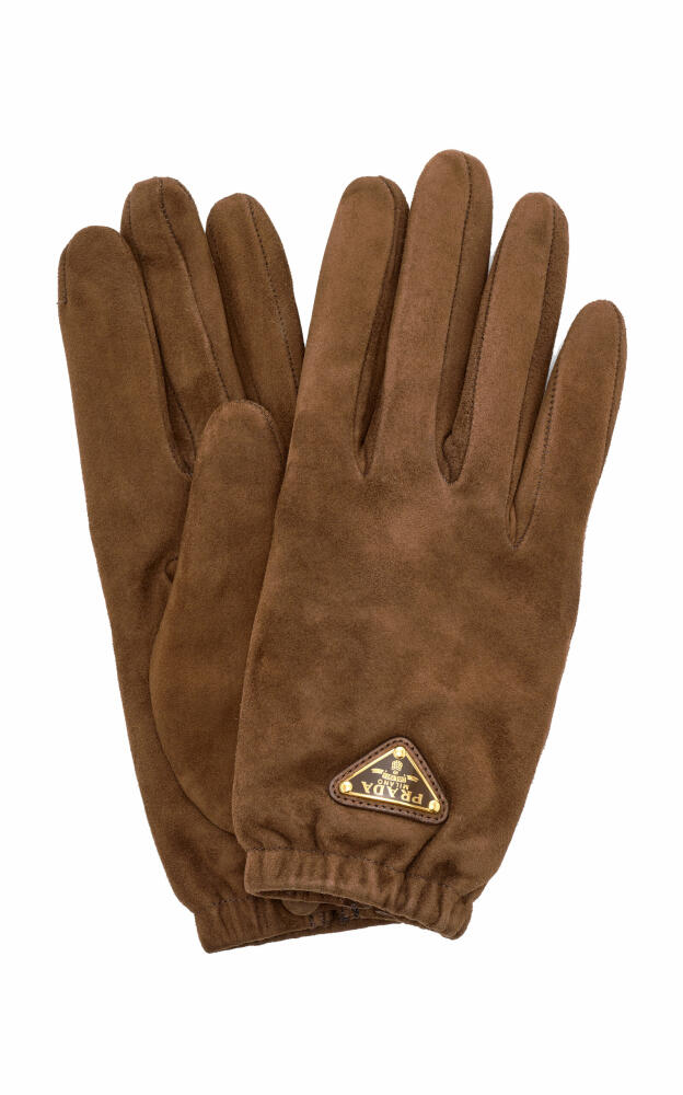 Prada - Suede Gloves - Brown Cover