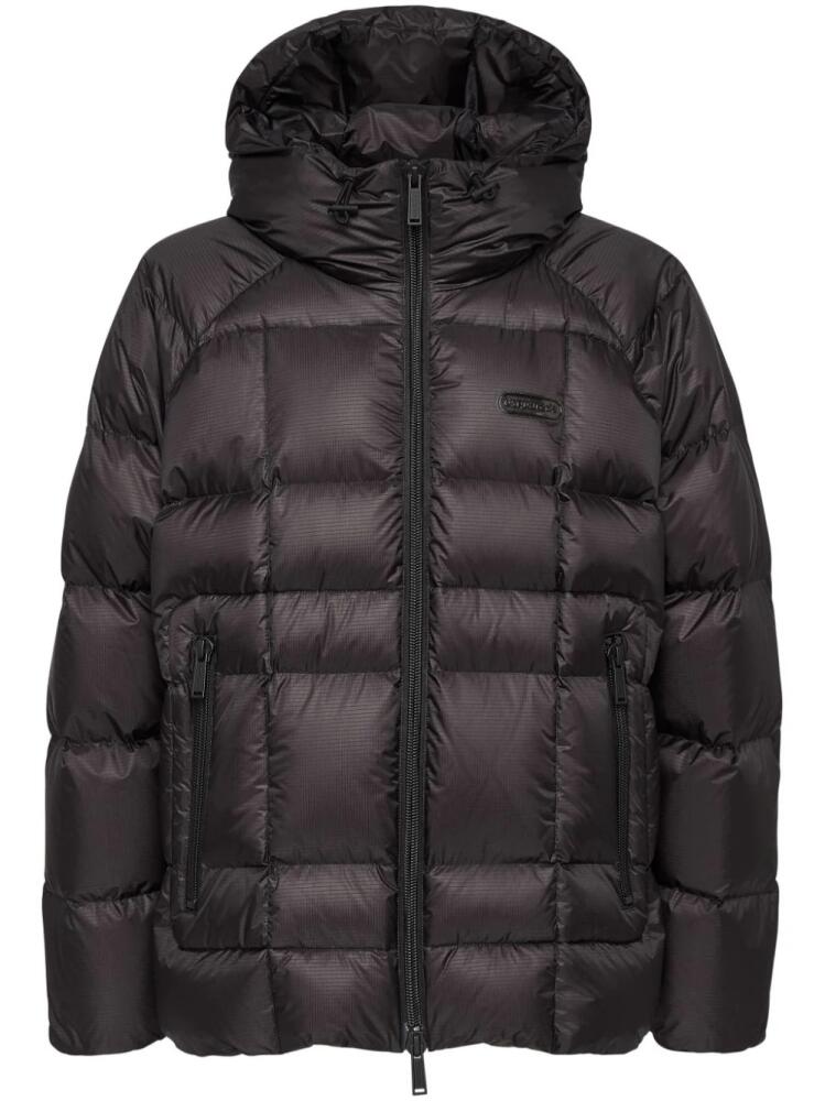 DSQUARED2 logo-patch hooded padded jacket - Black Cover