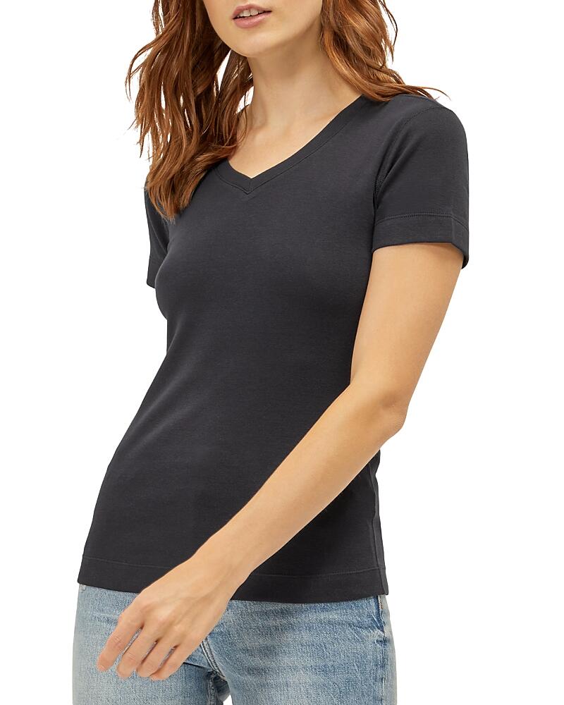 Three Dots Cotton V-Neck Tee Cover