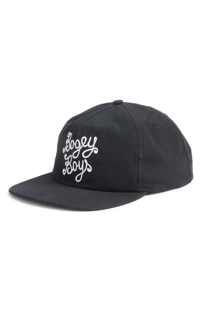 BOGEY BOYS Essential Logo Embroidered Snapback Baseball Cap in Black Cover