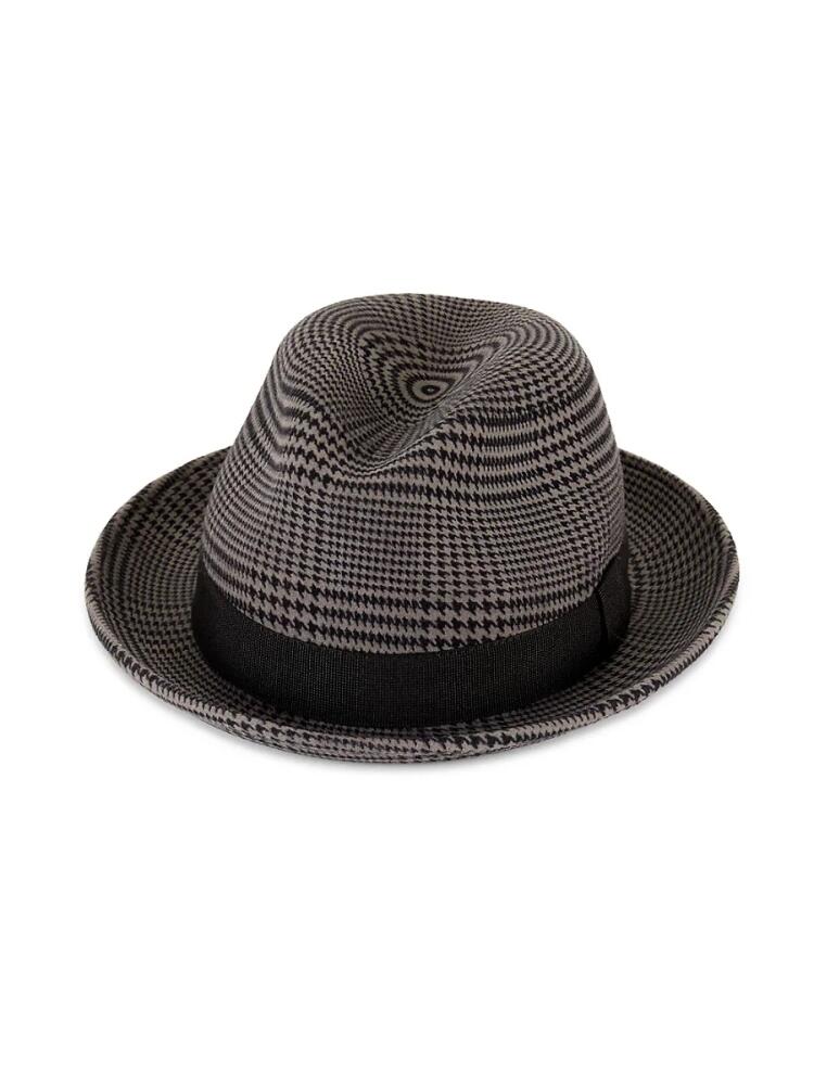 Saks Fifth Avenue Made in Italy Men's Glen Plaid Wool Fedora - Grey Cover