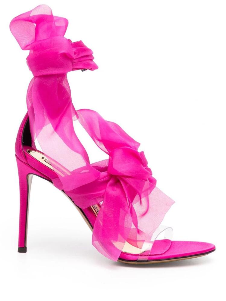 Alexandre Vauthier Jacqueline organza leather sandals - Pink Cover