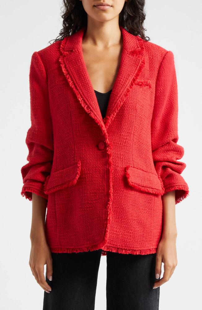 Cinq à Sept Khloe Bouclé Blazer in Faded Raspberry Cover