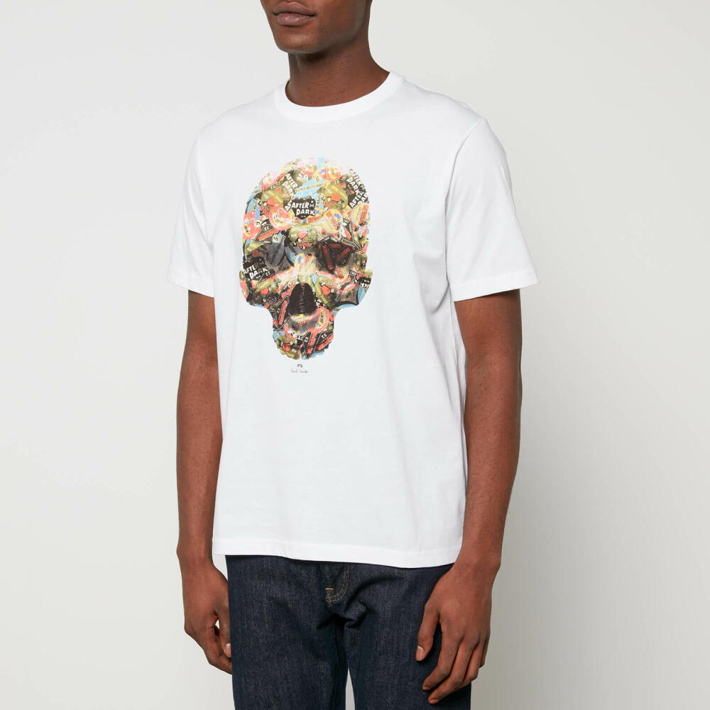 PS Paul Smith Skull Printed Organic Cotton-Jersey T-Shirt Cover