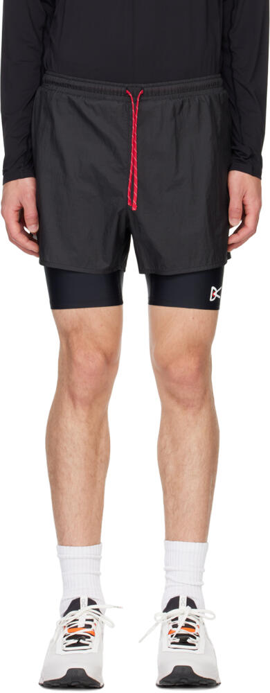 District Vision Black Ripstop Layered Trail Shorts Cover