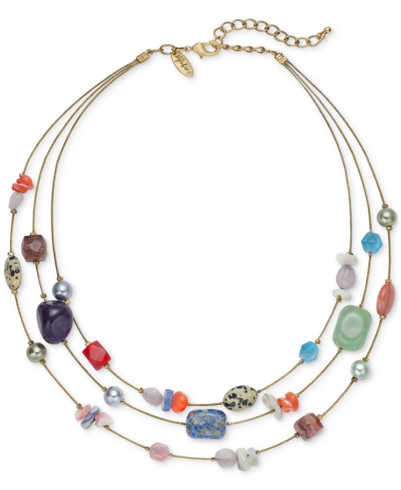 Style & Co Layered Stone Statement Necklace, 20" + 3" extender, Created for Macy's - Grey Cover