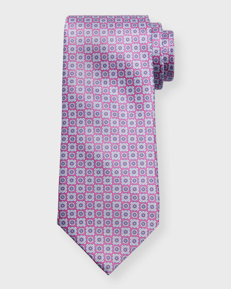 Stefano Ricci Men's Silk Medallion-Print Tie Cover