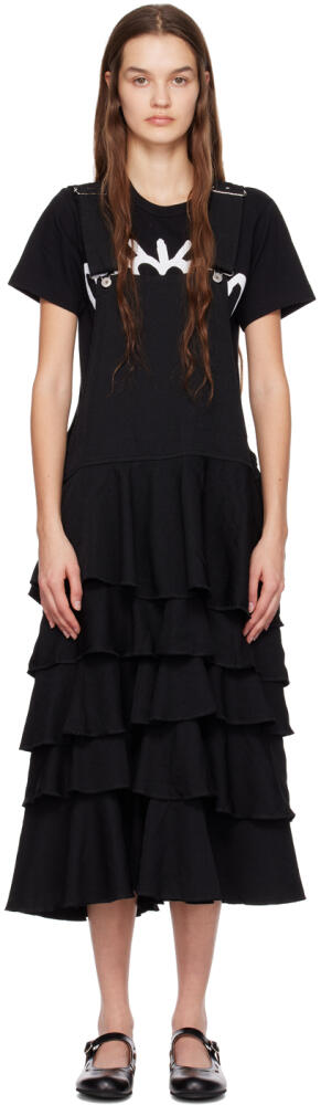 Black Comme des Garçons Black Ruffled Midi Dress Cover