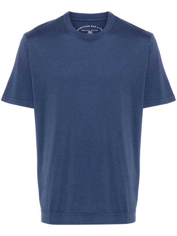 Fedeli short-sleeve cotton T-shirt - Blue Cover