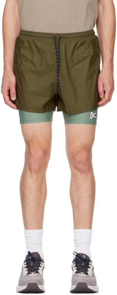 District Vision Khaki Ripstop Layered Trail Shorts Cover