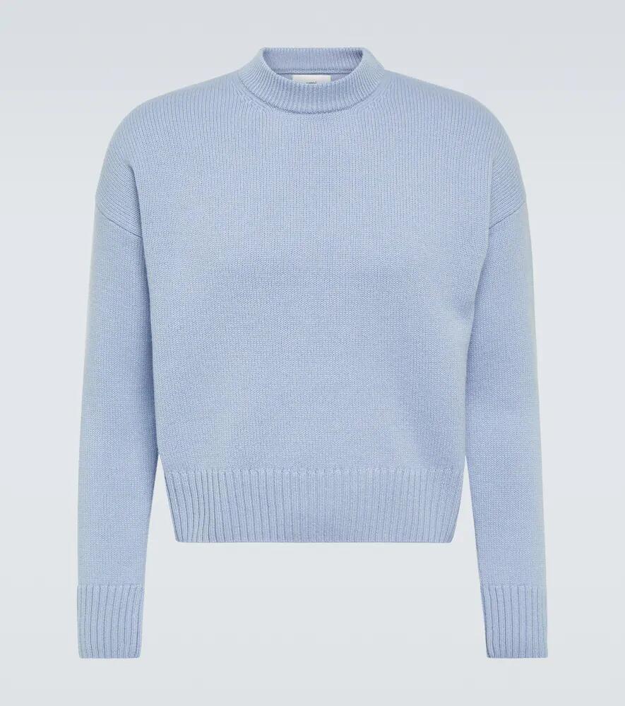 Ami Paris Cropped wool and cashmere sweater Cover