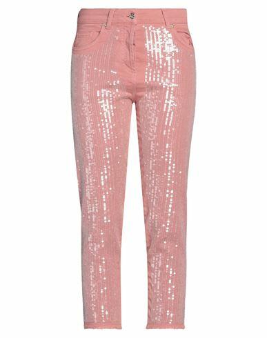 Blumarine Woman Jeans Pastel pink Cotton, Elastane, Polyester Cover