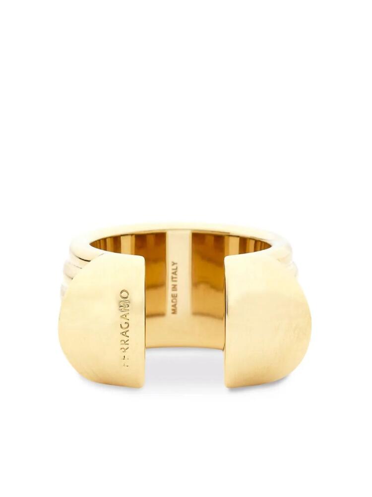 Ferragamo Gancini open ring - Gold Cover