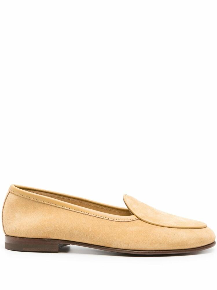 Scarosso Nele piped-trim suede loafers - Neutrals Cover