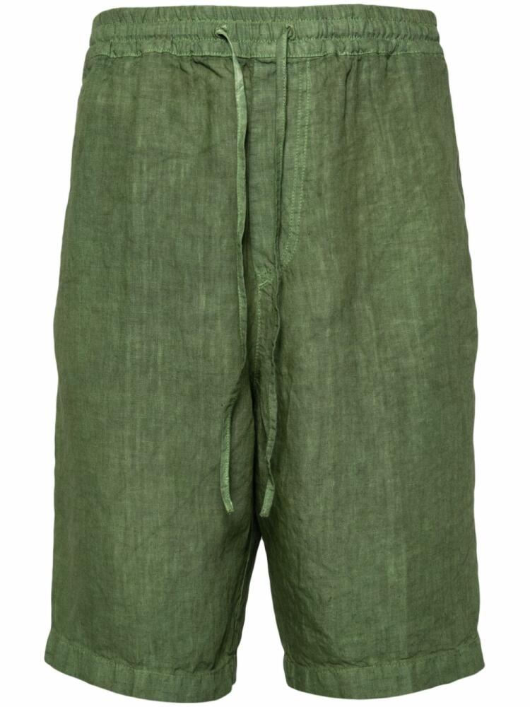 120% Lino drawstring knee-length shorts - Green Cover