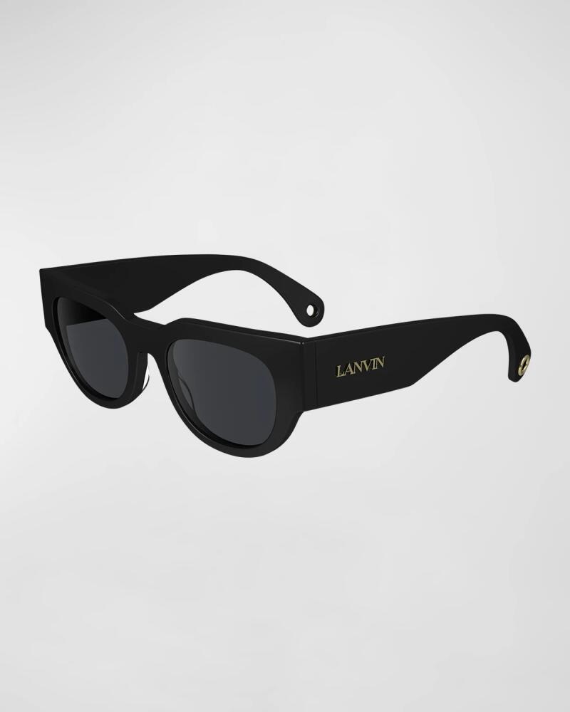 Lanvin Signature Rounded Acetate Cat-Eye Sunglasses Cover