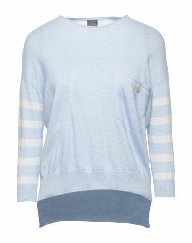 Lorena Antoniazzi Woman Sweater Sky blue Cashmere, Cotton Cover