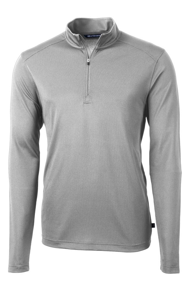 Cutter & Buck Virtue Half Zip Stretch Recycled Polyester Sweatshirt in Polished Cover