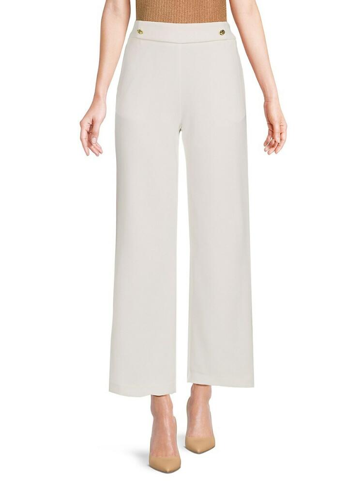 T Tahari Women's High Rise Wide Leg Pants - White Star Cover