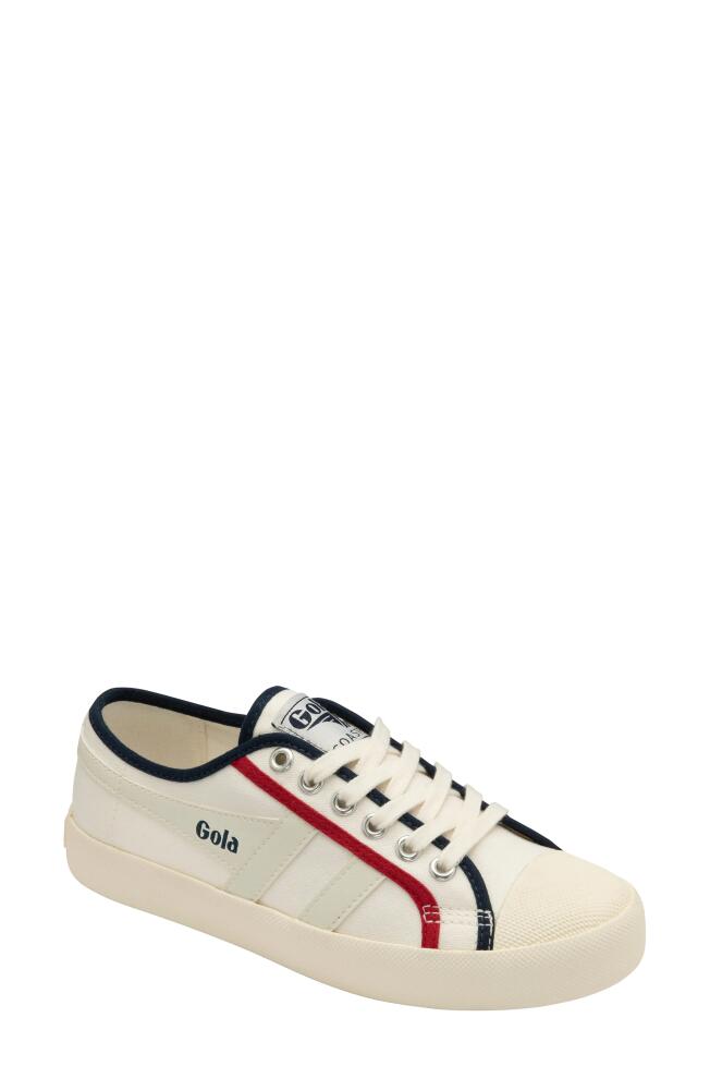 Gola Coaster Smash Sneaker in Off White/navy/deep Red Cover