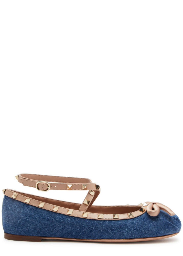 Valentino Garavani Rockstud Denim Ballet Flats Cover