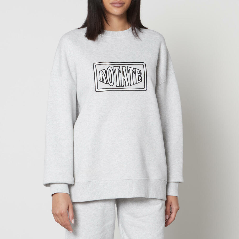 Rotate Sunday Logo-Embroidered Cotton-Jersey Sweatshirt Cover