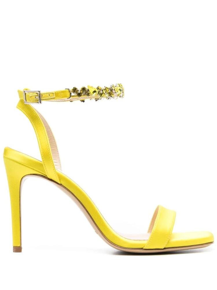 P.A.R.O.S.H. 110mm crystal-strap sandals - Yellow Cover