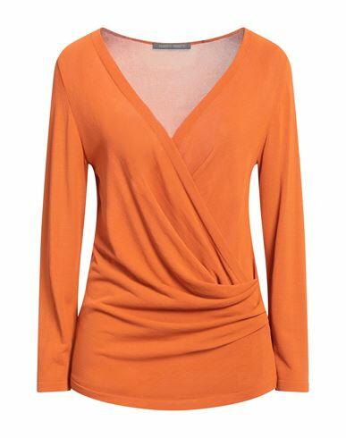 Alberta Ferretti Woman Sweater Orange Viscose, Polyester Cover