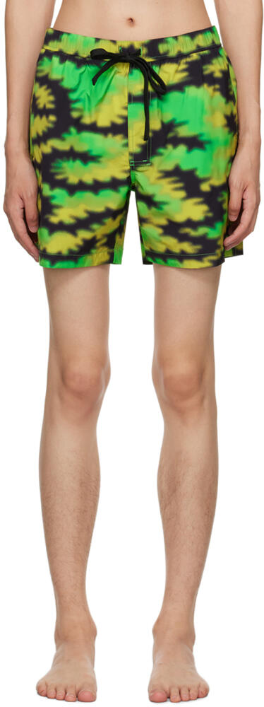 Double Rainbouu Green Night Swim Shorts Cover