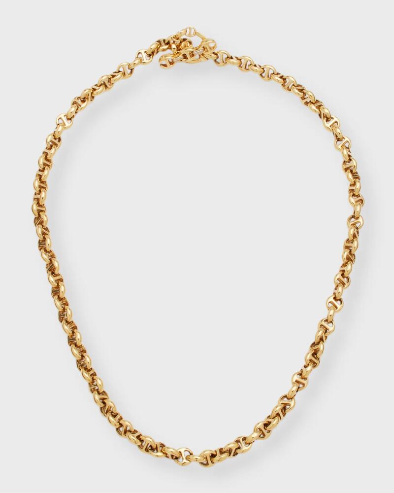 Hoorsenbuhs 18K Yellow Gold 5mm Necklace with Diamond Toggle Cover