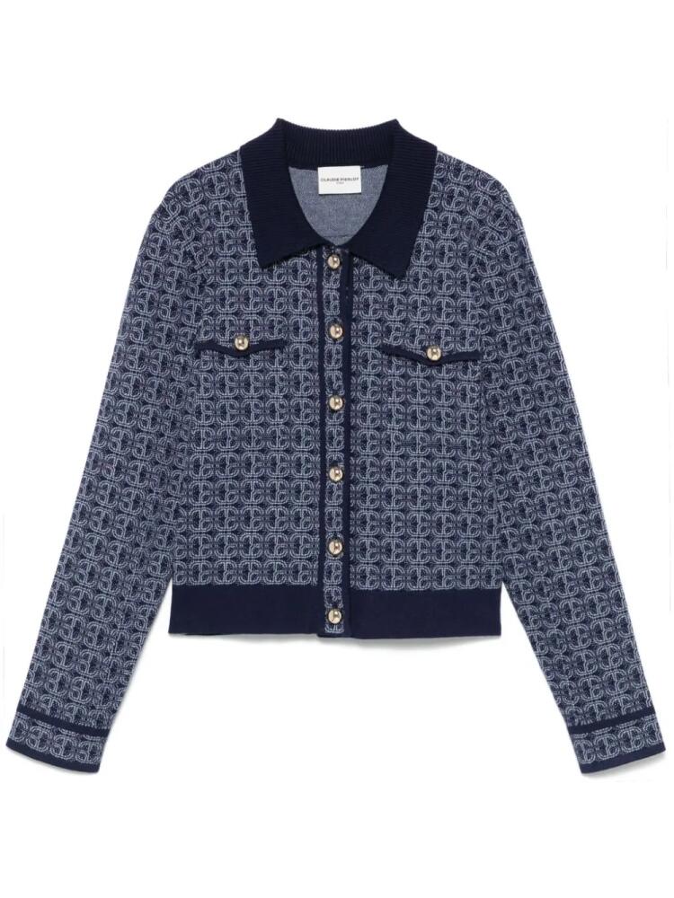 Claudie Pierlot monogram cropped jacket - Blue Cover