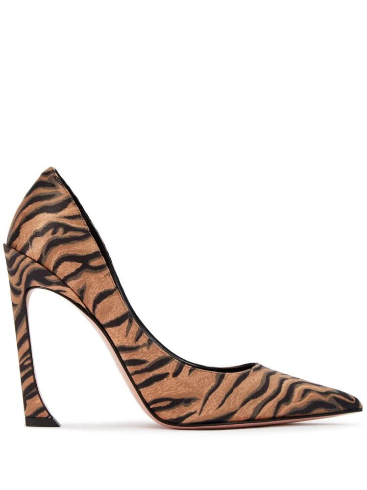 Pīferi Avangarda 100mm tiger-print pumps - Brown Cover