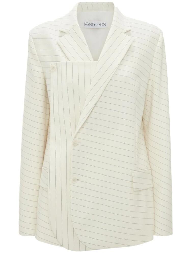 JW Anderson pinstripe-pattern layered blazer - White Cover