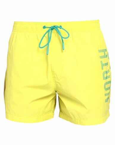 North Sails Man Swim trunks Yellow Cotton, Polyamide Cover