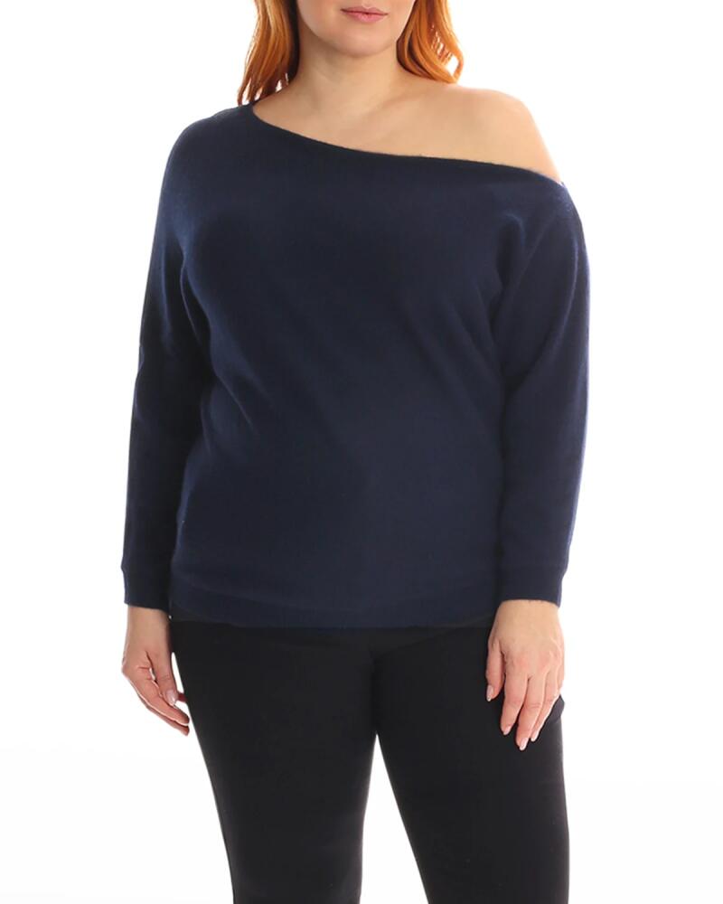 Minnie Rose Plus Plus Size Off-Shoulder Cashmere Sweater Cover