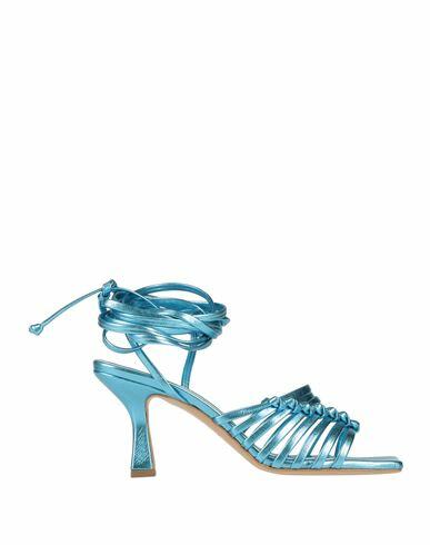 Marc Ellis Woman Sandals Turquoise Leather Cover