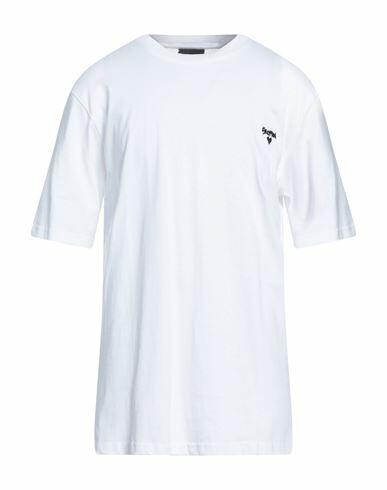 Self Made By Gianfranco Villegas Man T-shirt White Cotton, Polyester Cover