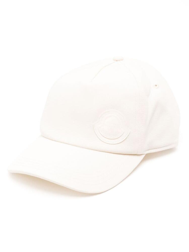 Moncler logo-appliqué gabardine cap - Neutrals Cover