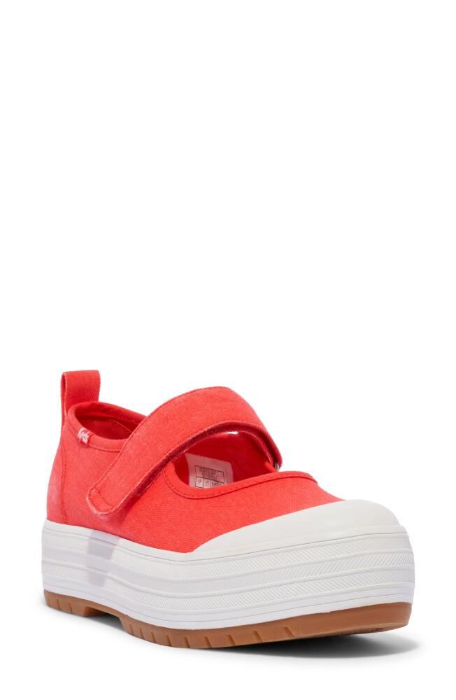 Keds Platform Mary Jane Sneaker in Red Canvas Cover