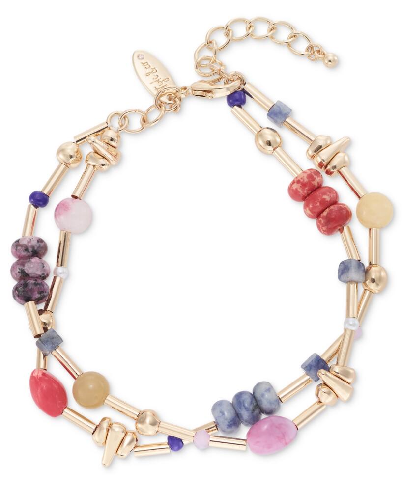 Style & Co Mixed Bead & Stone Double-Row Anklet, Created for Macy's - Multi Cover