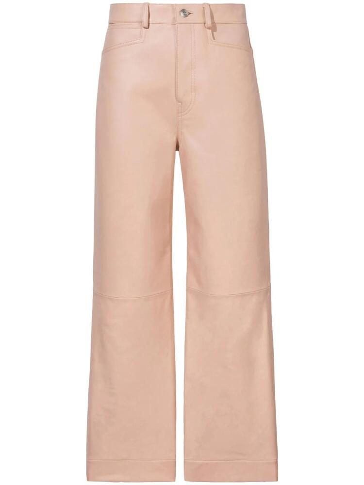 Proenza Schouler White Label cropped leather trousers - Pink Cover