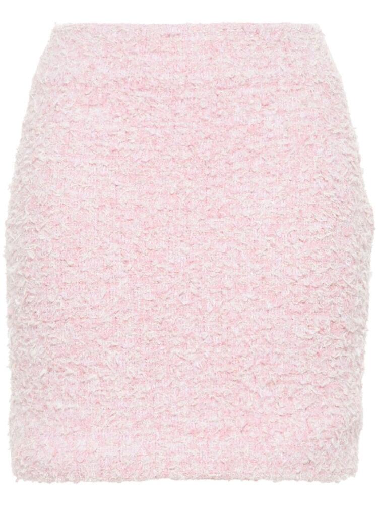 Balenciaga tweed bouclé mini skirt - Pink Cover