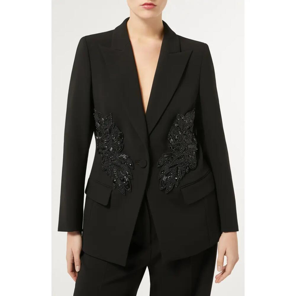 Marina Rinaldi Monique Bead Detail Cady Blazer in Black Cover